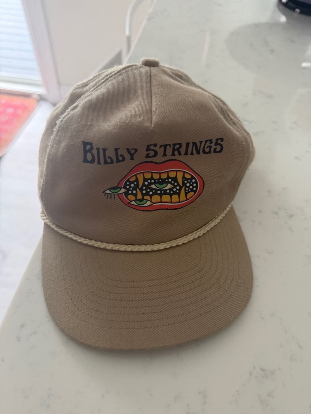 Billy Strings Tan Rope-Trim Baseball Cap